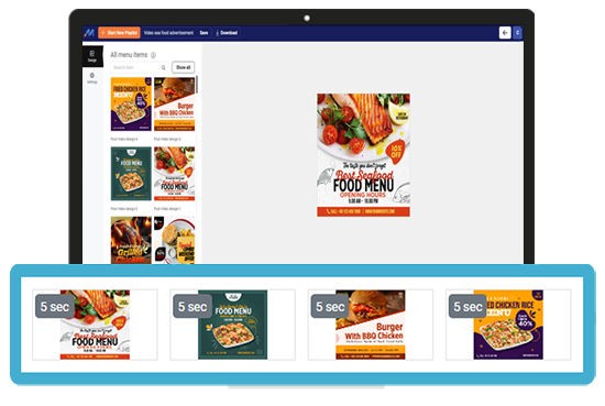 Create menu design, choose your neeeds and modity to display | MenuRepo How to create ad board, create deisng and choose your design, arrange them according to needs | MenuRepo