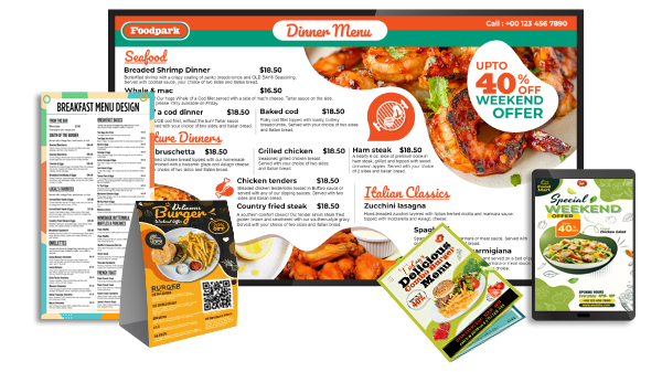 MenuRepo all restaurant menu template gallery