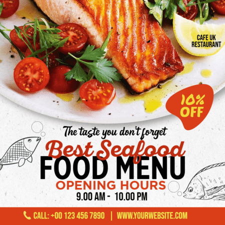 Video sea food advertisement