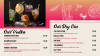 Weekly happy hour menu part 1